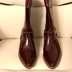 Men's Maroon Western Leather Boots